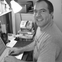 Chad Helder at his desk.