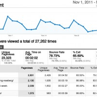 The November 2011 website statistics.