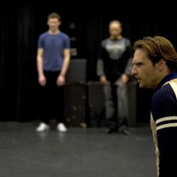 Jonathan Walters instructs the student cast during rehearsals of 'Project 50: From the Ground Up,' an interactive play about PCC's 50 years.