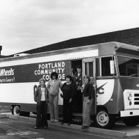 The Portland Community College Mobile Classroom traveled to rural communities in the district to teach sewing, household budget management, healthy diets, foods, cooking and other home economics topics.