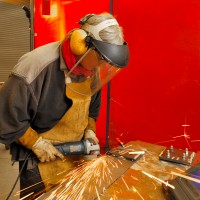 Nicky Falkenhayn, a former student who learned her trade of industrial welding at PCC several years ago, is a professional artist specializing in welding and jewelry making.