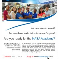 NASA Academy application.