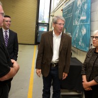 Jones with Rob Wagner, PCC;s Government Relations Manager; Schrader; and Sylvania Campus President Linda Gerber.