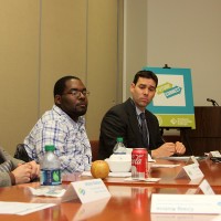 Eddie Hillman talks about his experiences with Future Connect as (left to right) Antonio Ramirez, Josh Laurie, Rob Wagner and Rudy Crew listen.