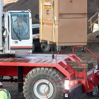 During the Hoffman tour, pre-apprenticeship students could check out all the workers and what jobs they were doing at the Cascade job site like this crane operator.