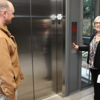 Gary Sutton and Linda Gerber take the first ride.