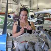Long finished the aviation maintenance core courses in July and will work on her elective courses between now and her degree completion date in December.