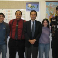 Left to right, PCC students Michael Schuetz and Tuan Tran, Counsul General Hiroshi Furusawa and students Hannah Mann and Connor Sugino.
