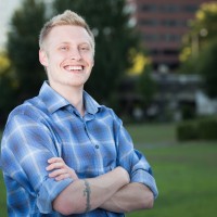 Doug Mecham, a 26-year-old PCC student, is all about tuning in and talking turkey.