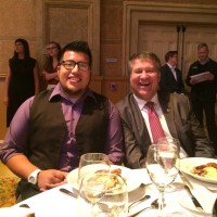 Angel Camacho with PCC President Jeremy Brown.