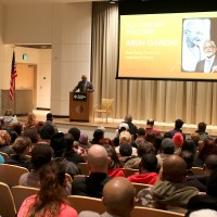 Arun Gandhi is the fifth grandson of India’s legendary leader and he took time on a busy book tour to stop by PCC on Jan. 22. His presentation, 'Teaching Peace in Turbulent Times,' attracted more than 200 staff, faculty and students.