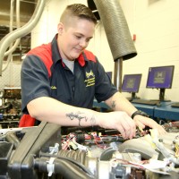 Katie Harms, a second-year Automotive Service Technology Program student from Southeast Portland, earned a $4,000 Car Care Council Women’s Board scholarship.