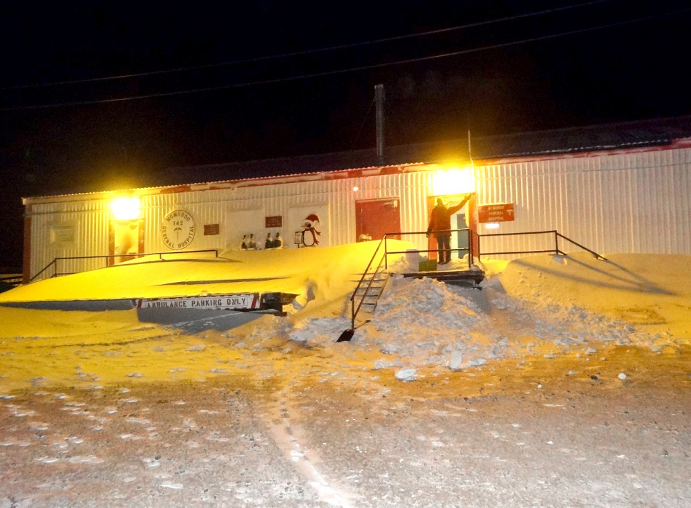 During Dr. Harper's stay, temperatures reached minus-40 degrees with wind chill to minus-70.