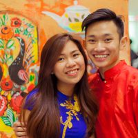 Multicultural Night student leader Kien Truong at the 2017 Multicultural Night along with friend.