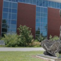 Statue outside Southeast Campus building
