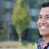 Ivan Hernandez outside smiling