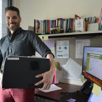 Jeremy Estrella is getting with the recycling printer program.