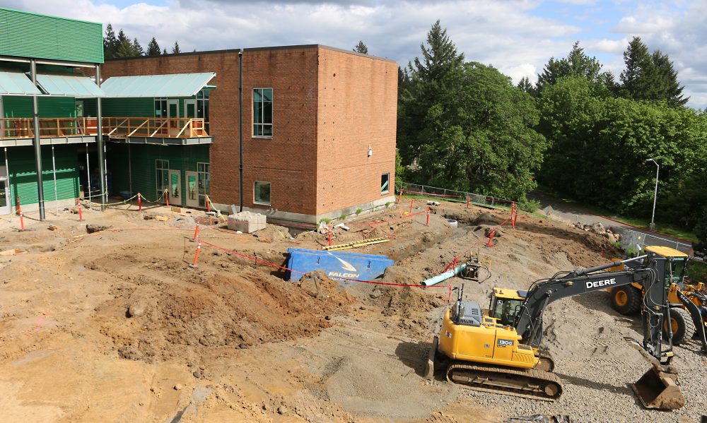 The site of the future Child Development Center at the Sylvania Campus.