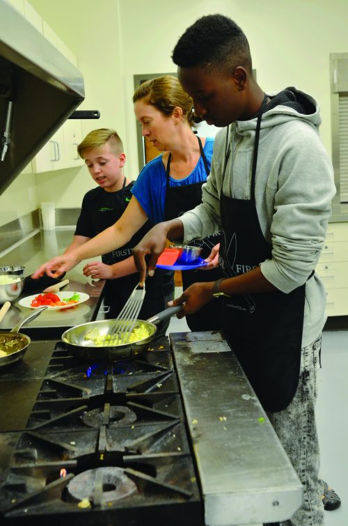 Teens have a chance to cook with a real chef.