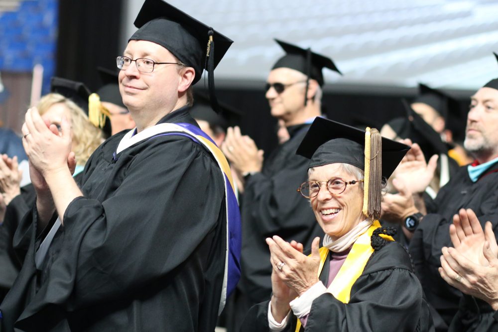 Hundreds of staff joined the graduates to celebrate their accomplishments.