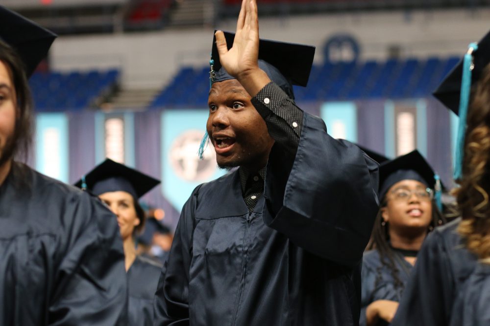 The aforementioned spontaneous waving from the coliseum's floor.
