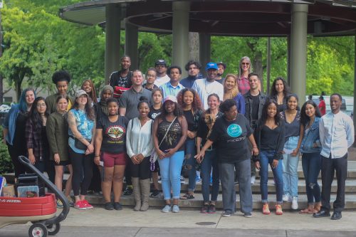 Andrea Lowgren, back right, and her African American History students.