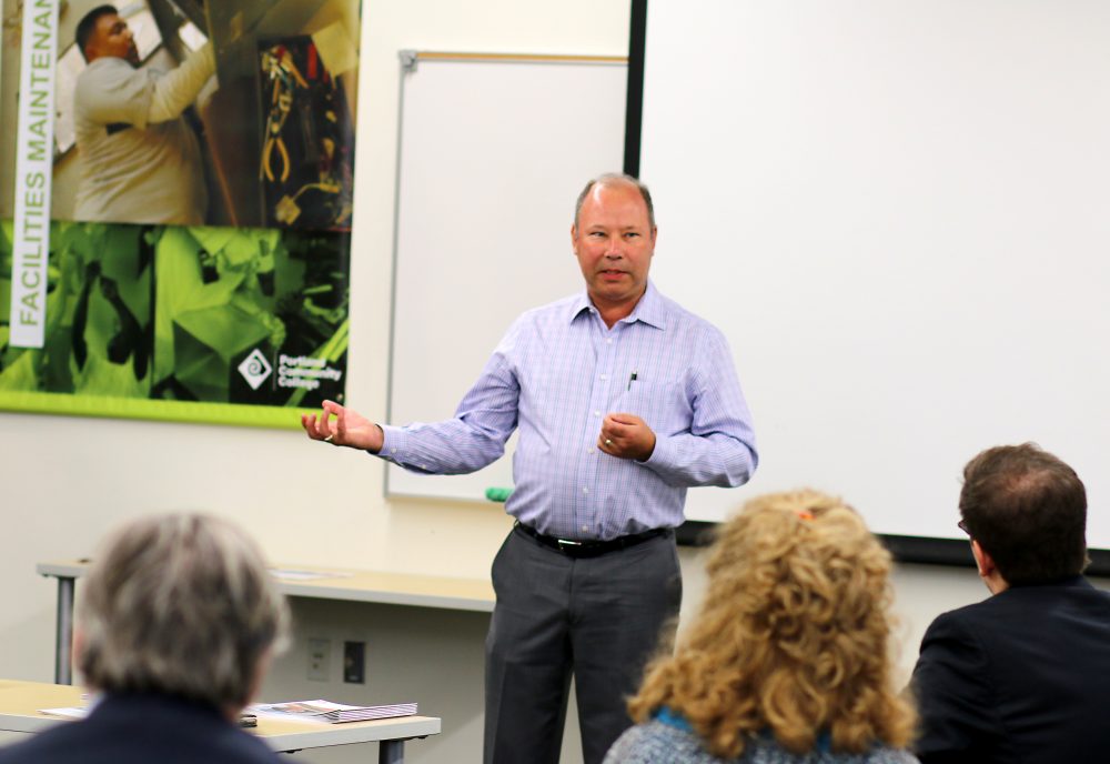 Ken Madden of Madden Industrial Craftsmen talked about the Madden apprenticeship model that he has established with PCC.