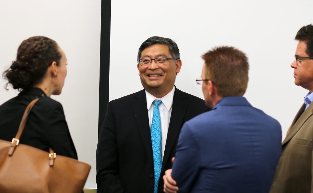 Mark Mitsui told the gathered partners that PCC is focused on CTE training.