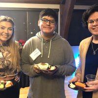 Elsa Van Ornum, Anthony Schaw & Sebastian Schoelen pose for photo.