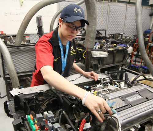 Boone tests diagnostics of an engine.