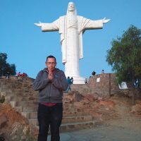This picture was taken July 8, 2018 in Cochabamba, Bolivia. This is the tallest statue of Jesus in the world. When building it the deliberately made it 6 inches taller than the very famous one in Rio de Janeiro, Brazil.