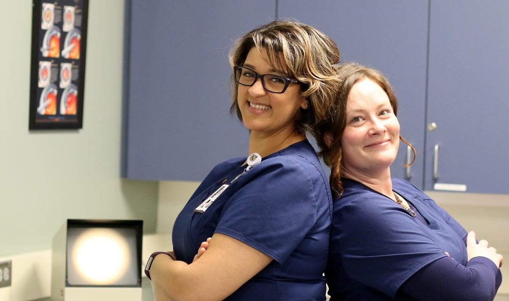 Jennifer Thornton and Audrey Broussard.