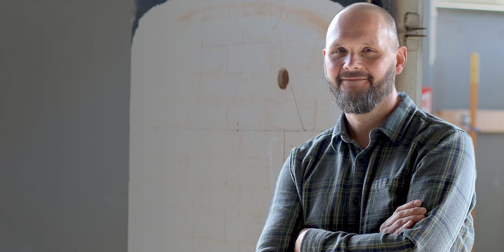 Ben Buswell in foundry