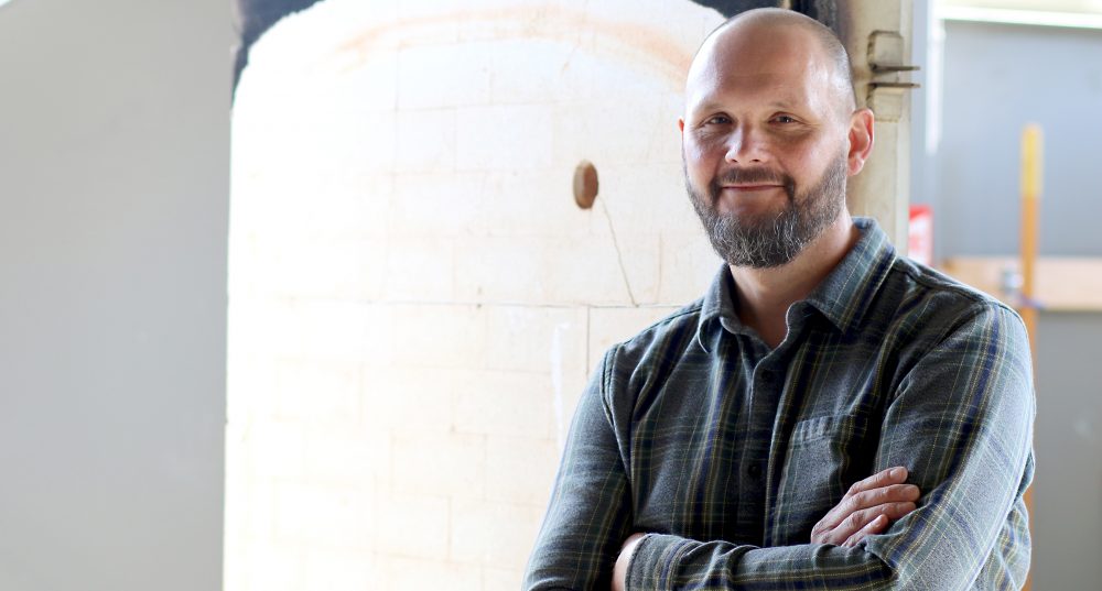 Ben Buswell in foundry