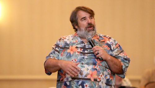 Rob Johnstone speaks.