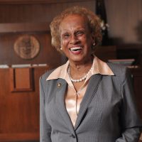 Jackie Winters on senate floor.