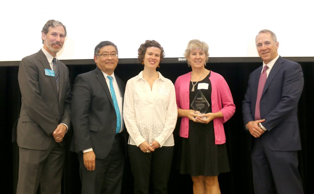 Sue Haley and Hilary Pickeral from Vigor Industrial accept their PCC Employer Partner of the Year Award