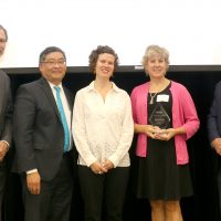 Sue Haley and Hilary Pickeral from Vigor Industrial accept their PCC Employer Partner of the Year Award