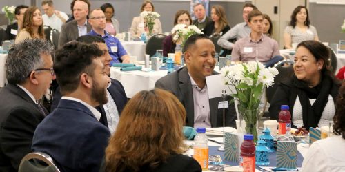 Centro Cultural staffers enjoy the industry breakfast.