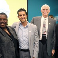 Justice Nelson with Mohamed Alyajouri, Jim Harper and Mark Mitsui.