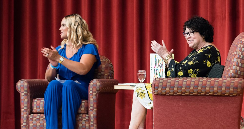 Justice Sonia Sotomayor takes questions from the crowd.