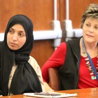 PCCers listen to President Mark Mitsui's presentation.