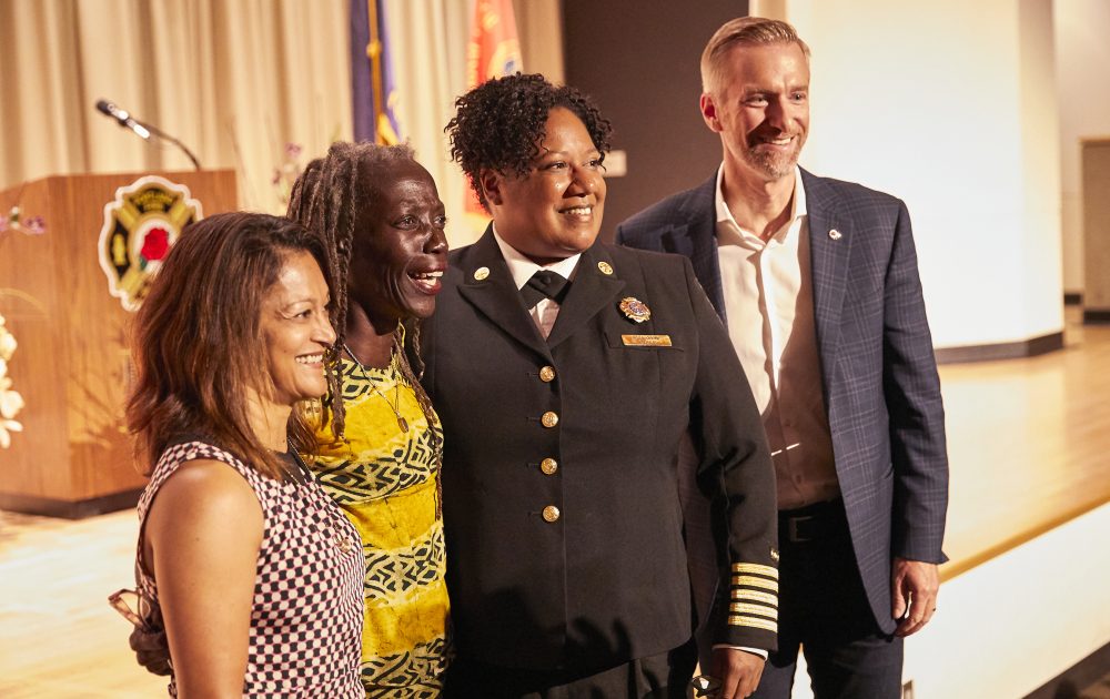 Sara Boone with City officials.