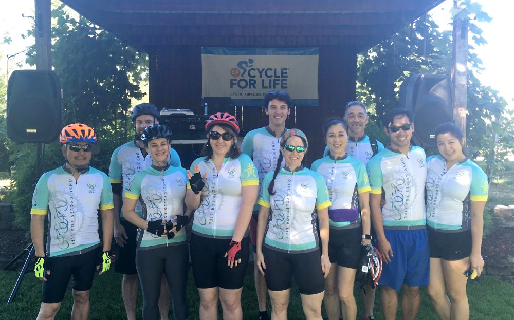 Gratreak with her Cycle for Life teammates.