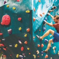 Chris Marsaglia climbing.