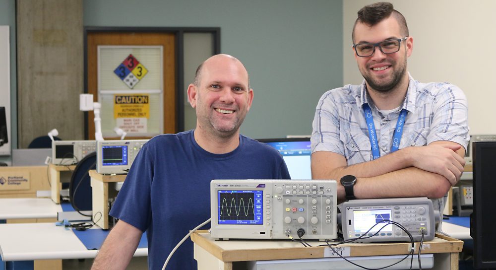 Korey and Mike in the lab