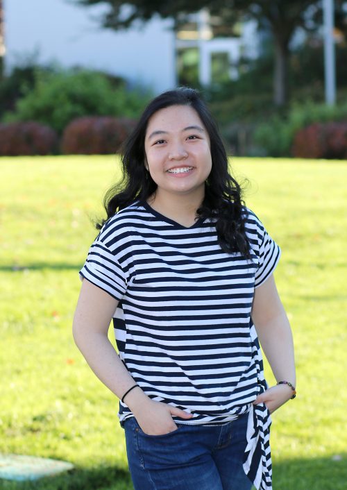 Ngoc Nguyen on Southeast Campus quad.