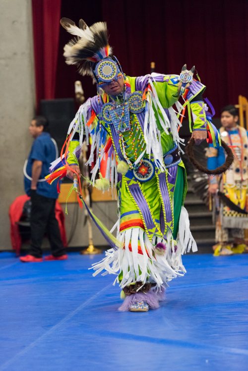 Man dances at 2019 powwow