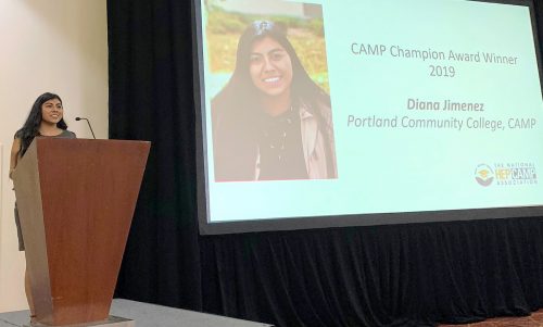 Jimenez Rodriguez speaks to the national CAMP organizers in Las Vegas.