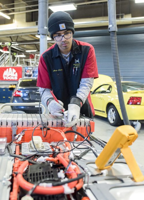 After earning his GED from PCC, Luna saved up to buy the tools he needed for the Automotive Service Program.